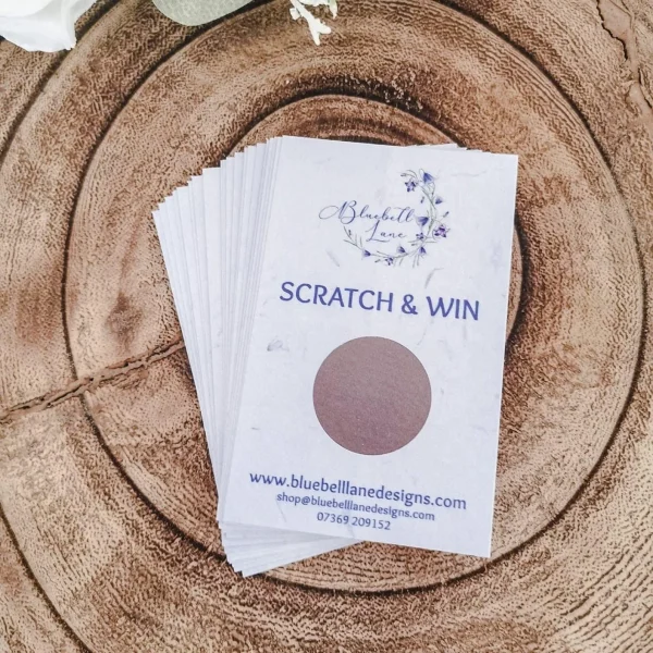 Bespoke Scratch Card, Event, Giveaway, Lottery Card, Scratch and Win