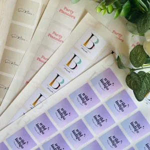 Square Custom Stickers Matt Printed Logo Design