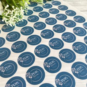 25mm Small Circular Sticker Printed with logo, custom design