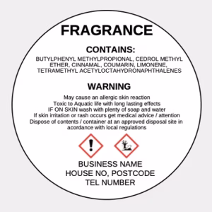 CLP Sticker Label Candle Wax Melt Packaging 37mm