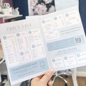 Folded Brochures, Menus and Price Lists