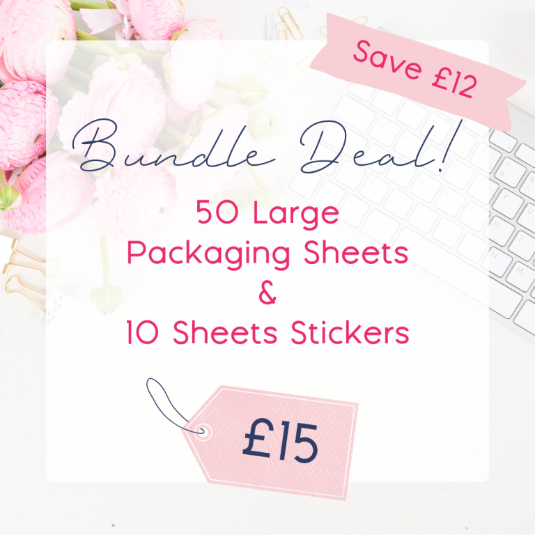 BUNDLE: Packaging Sheets & Stickers - SR Creative Studio