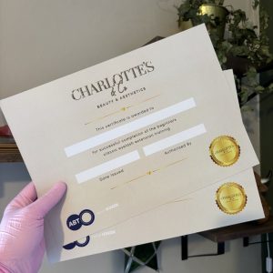 Certificate | Lash, Beauty & Aesthetics Training | Custom A4/A5 Printed Award